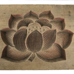 Japanese Wooden Kashigata Cake Mold Vtg Sweet Wagashi Lotus Flower Hasu Kg759