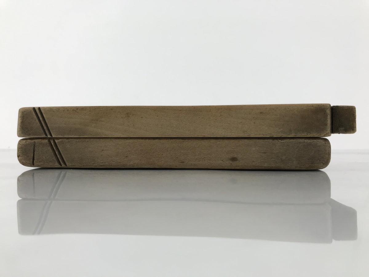 Japanese Wooden Kashigata Cake Mold Vtg Sweet Wagashi Lotus Flower Hasu Kg766