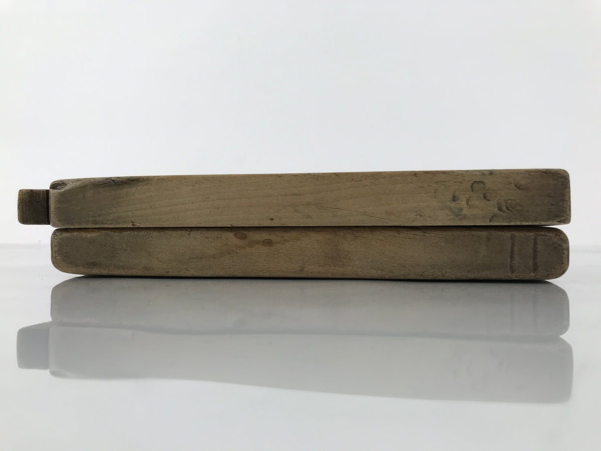 Japanese Wooden Kashigata Cake Mold Vtg Sweet Wagashi Lotus Flower Hasu Kg766
