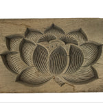 Japanese Wooden Kashigata Cake Mold Vtg Sweet Wagashi Lotus Flower Hasu Kg766