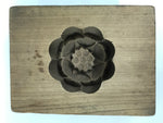 Japanese Wooden Kashigata Cake Mold Vtg Sweet Wagashi Lotus Flower Hasu Kg777