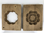 Japanese Wooden Kashigata Cake Mold Vtg Sweet Wagashi Lotus Flower Hasu Kg777