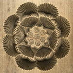 Japanese Wooden Kashigata Cake Mold Vtg Sweet Wagashi Lotus Flower Hasu Kg777