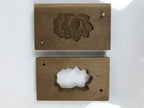 Japanese Wooden Kashigata Cake Mold Vtg Sweet Wagashi Lotus Flower Hasu Kg789
