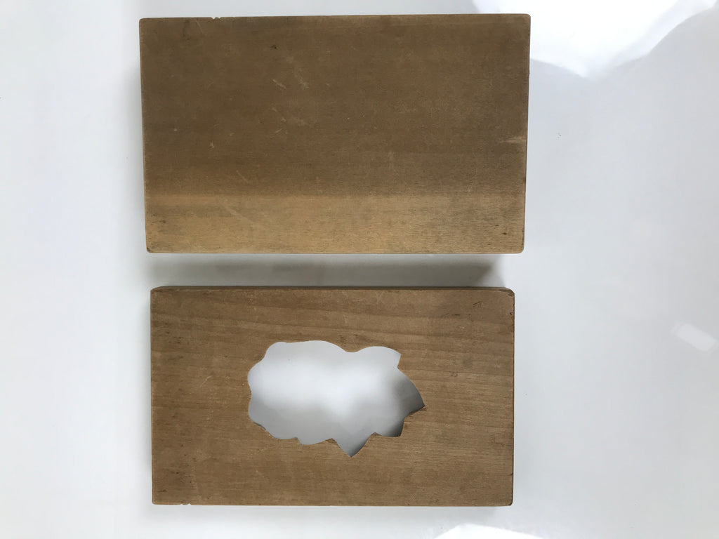 Japanese Wooden Kashigata Cake Mold Vtg Sweet Wagashi Lotus Flower Hasu Kg789