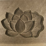 Japanese Wooden Kashigata Cake Mold Vtg Sweet Wagashi Lotus Flower Hasu Kg789