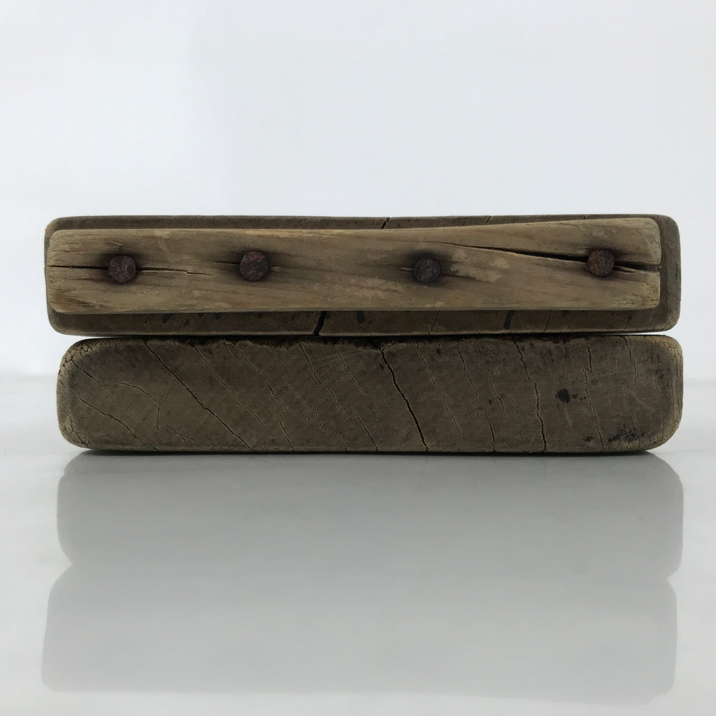 Japanese Wooden Kashigata Cake Mold Vtg Sweet Wagashi Lotus Flower Leaf Kg675