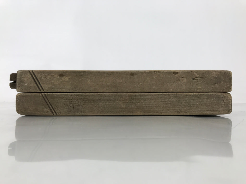 Japanese Wooden Kashigata Cake Mold Vtg Sweet Wagashi Lotus Flower Leaf Kg675