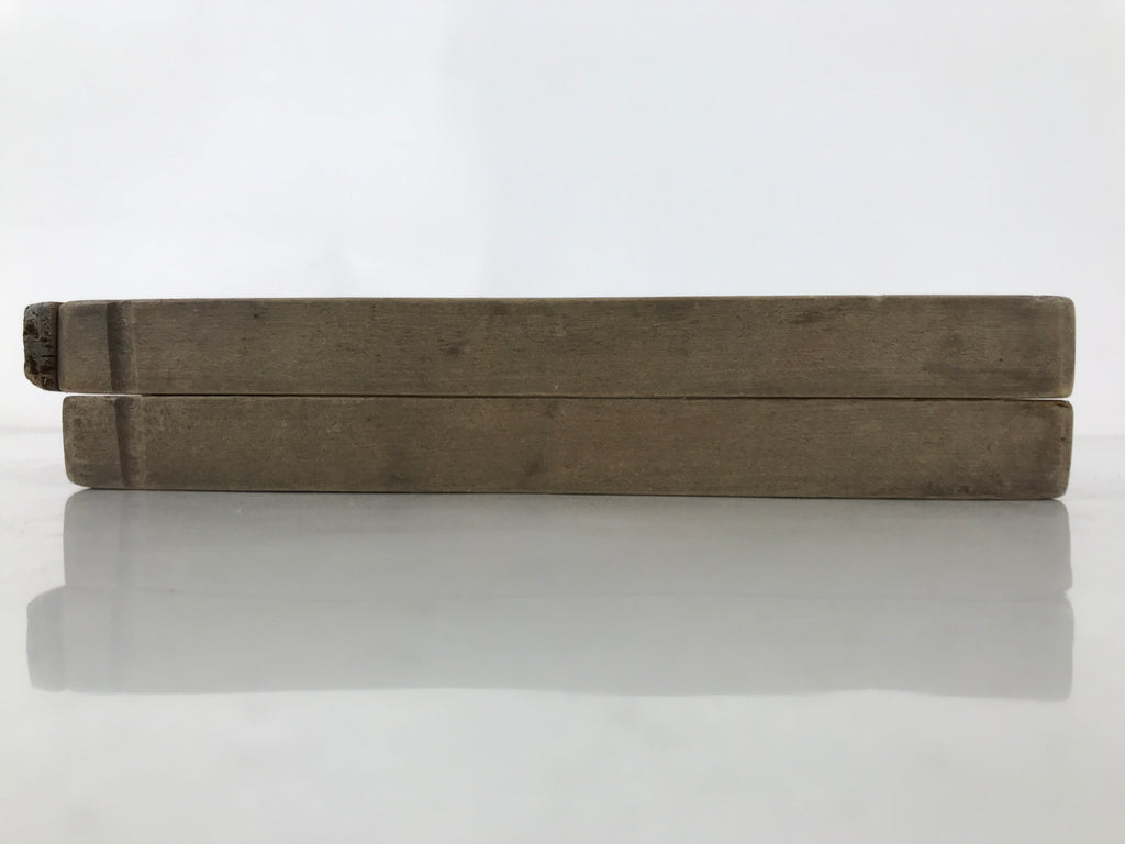 Japanese Wooden Kashigata Cake Mold Vtg Sweet Wagashi Lotus Flower Leaf Kg679