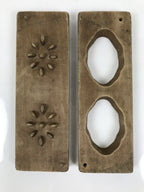 Japanese Wooden Kashigata Cake Mold Vtg Sweet Wagashi Lotus Root Renkon Kg636