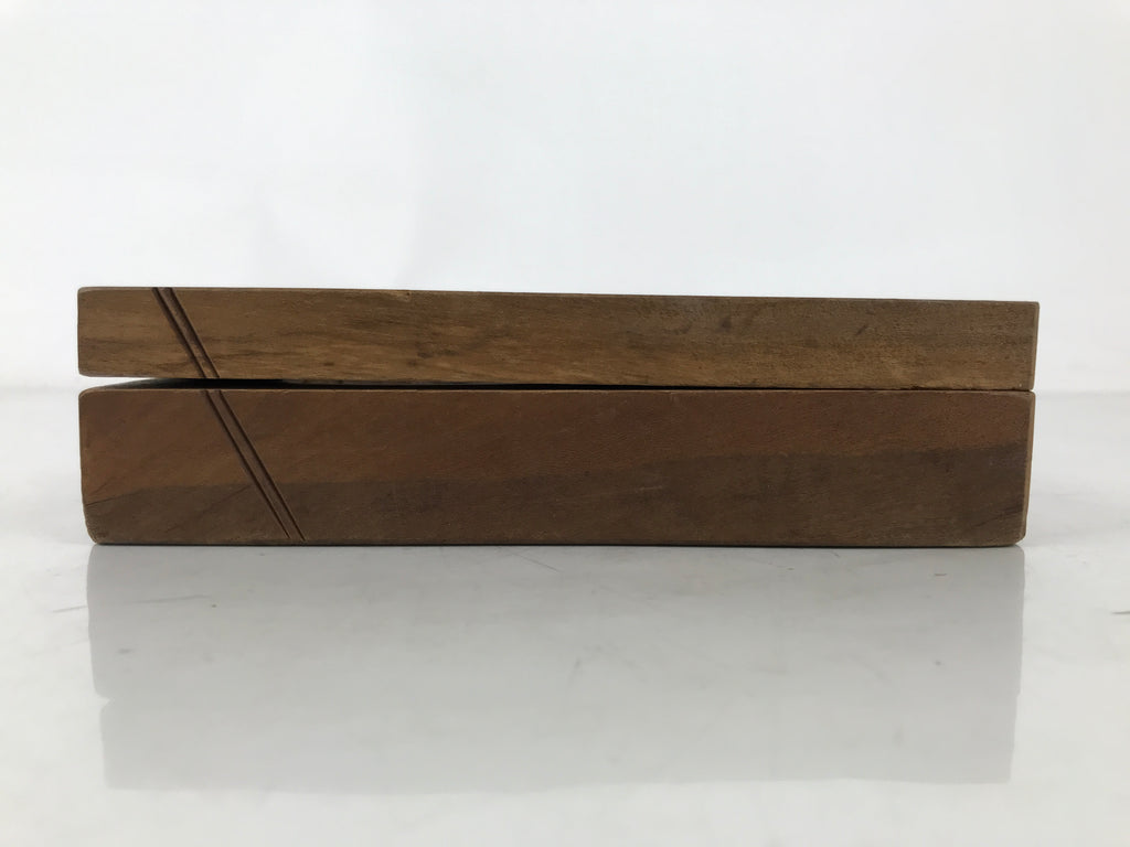 Japanese Wooden Kashigata Cake Mold Vtg Sweet Wagashi Lotus Root Renkon Kg655