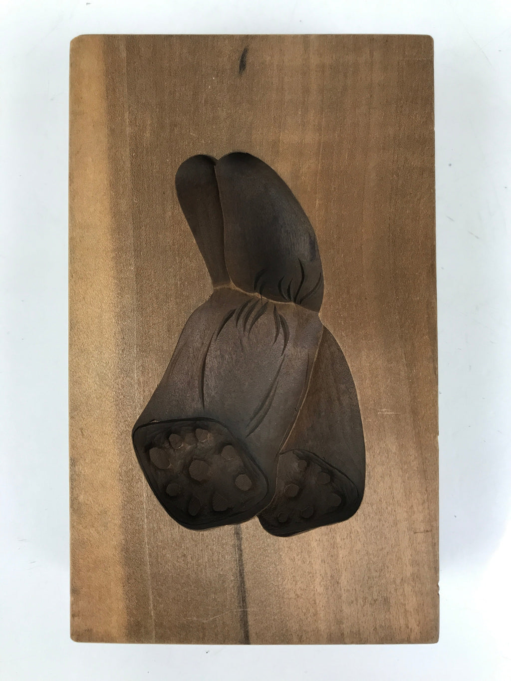 Japanese Wooden Kashigata Cake Mold Vtg Sweet Wagashi Lotus Root Renkon Kg655