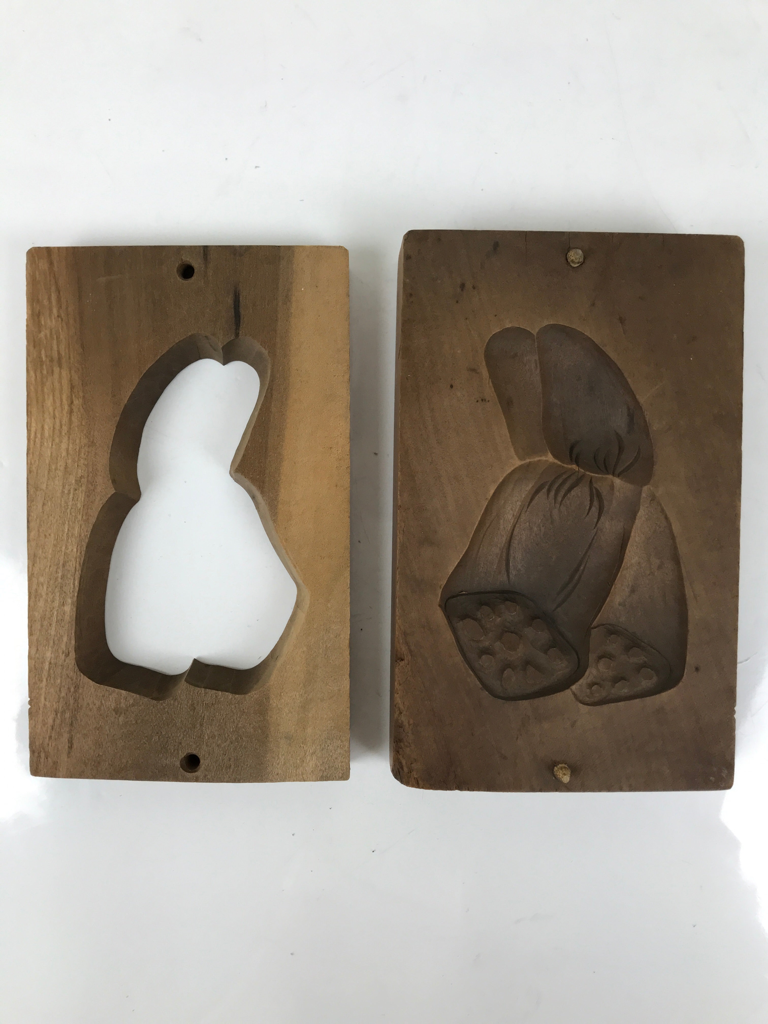 Japanese Wooden Kashigata Cake Mold Vtg Sweet Wagashi Lotus Root Renkon Kg655
