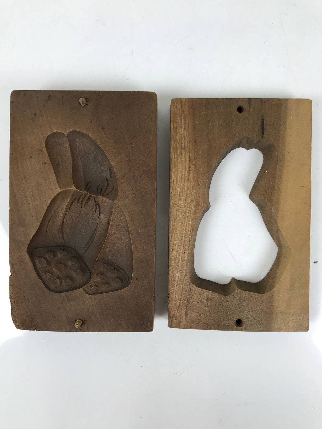 Japanese Wooden Kashigata Cake Mold Vtg Sweet Wagashi Lotus Root Renkon Kg655