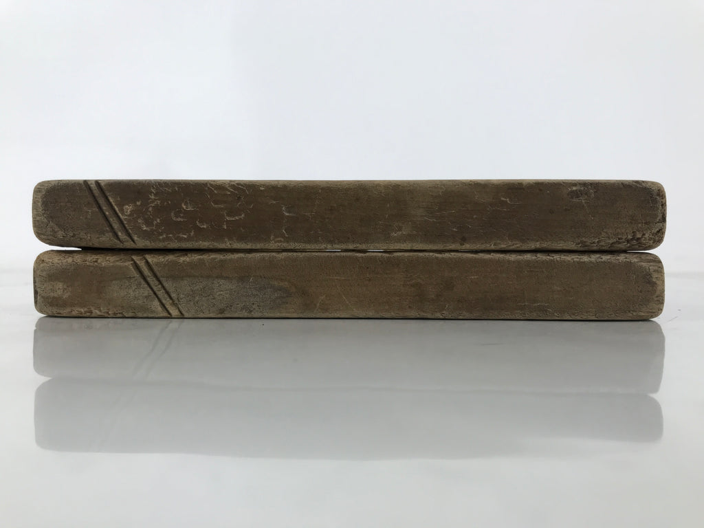 Japanese Wooden Kashigata Cake Mold Vtg Sweet Wagashi Lotus Root Renkon Kg665