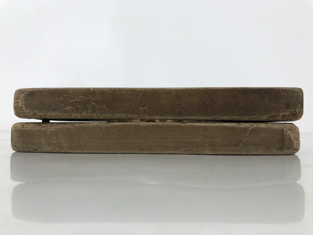 Japanese Wooden Kashigata Cake Mold Vtg Sweet Wagashi Lotus Root Renkon Kg665