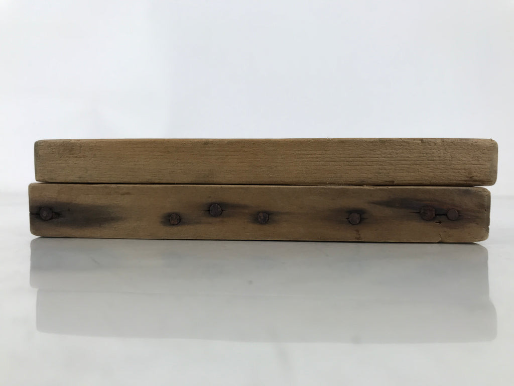 Japanese Wooden Kashigata Cake Mold Vtg Sweet Wagashi Lotus Root Renkon Kg719