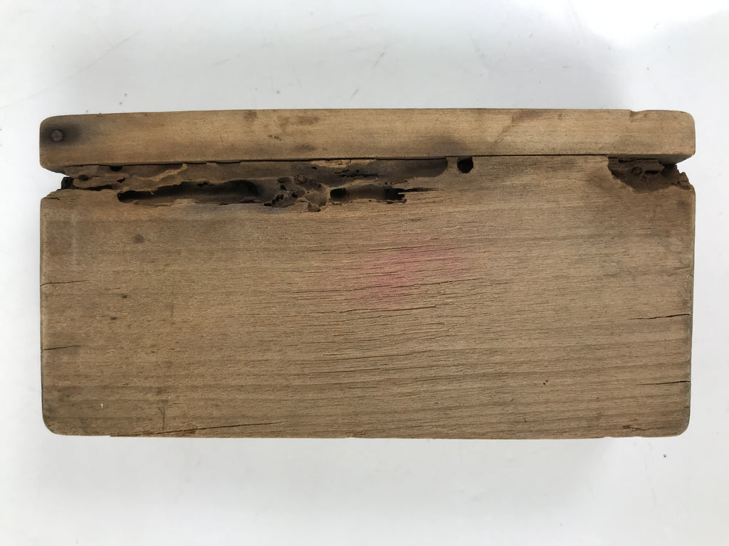 Japanese Wooden Kashigata Cake Mold Vtg Sweet Wagashi Lotus Root Renkon Kg719