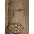 Japanese Wooden Kashigata Cake Mold Vtg Sweet Wagashi Lotus Root Renkon Kg719