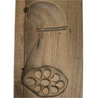 Japanese Wooden Kashigata Cake Mold Vtg Sweet Wagashi Lotus Root Renkon Kg719