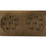 Japanese Wooden Kashigata Cake Mold Vtg Sweet Wagashi Lotus Root Renkon Kg740