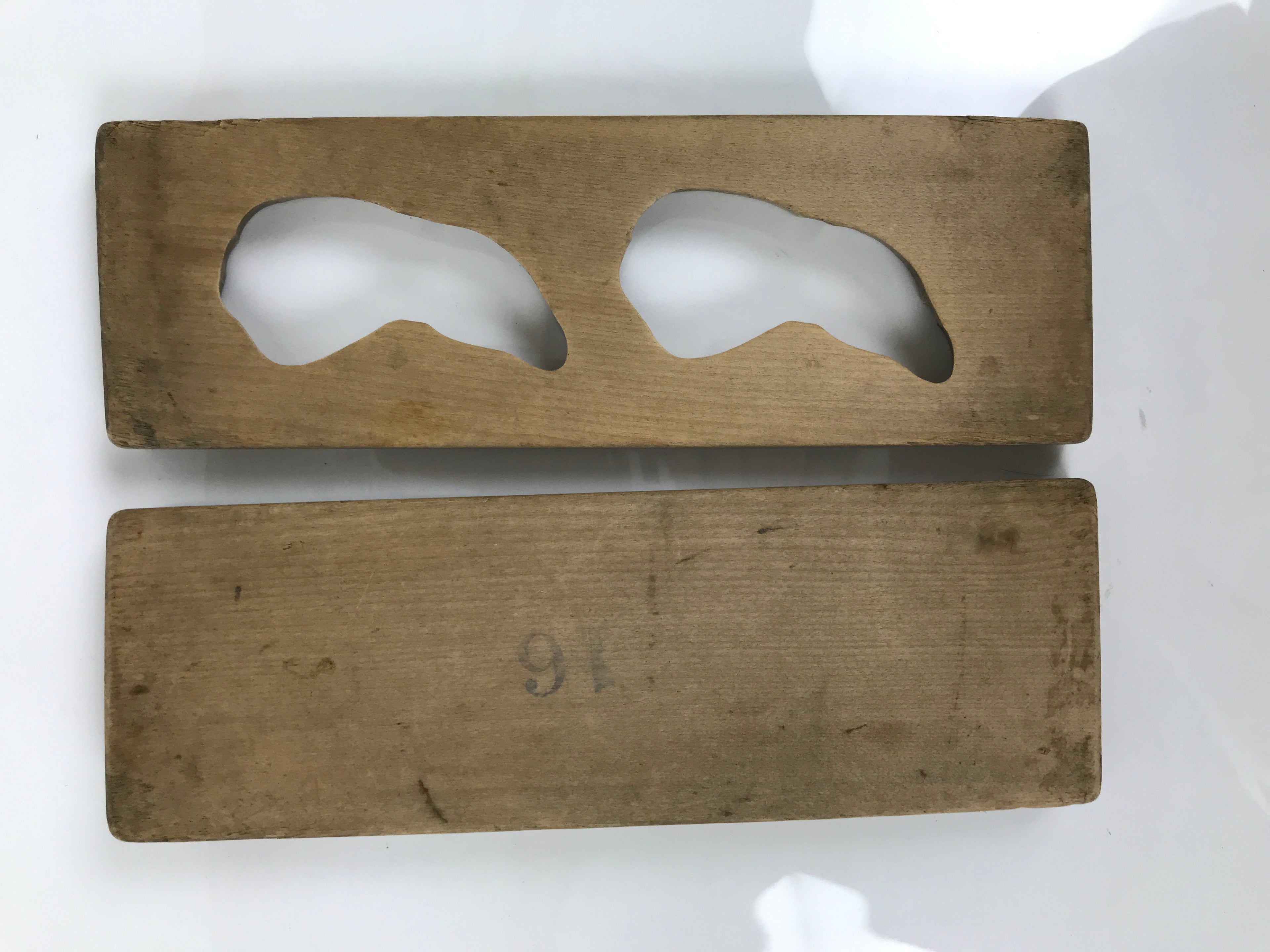 Japanese Wooden Kashigata Cake Mold Vtg Sweet Wagashi Lotus Root Renkon Kg744