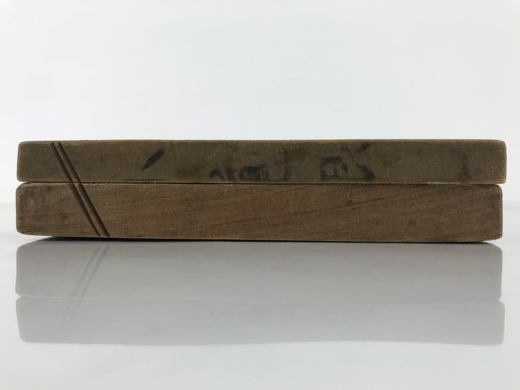 Japanese Wooden Kashigata Cake Mold Vtg Sweet Wagashi Lotus Root Renkon Kg776