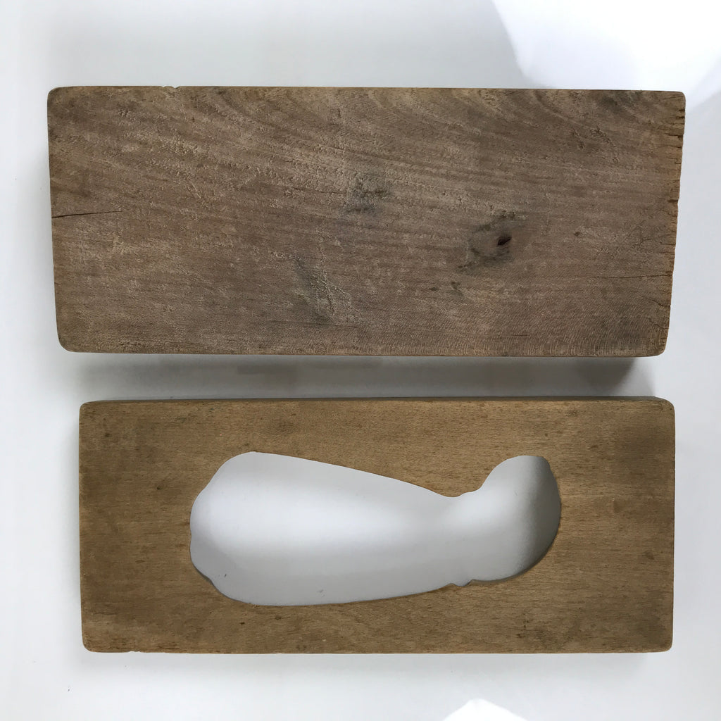 Japanese Wooden Kashigata Cake Mold Vtg Sweet Wagashi Lotus Root Renkon Kg776