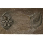 Japanese Wooden Kashigata Cake Mold Vtg Sweet Wagashi Lotus Root Renkon Kg776