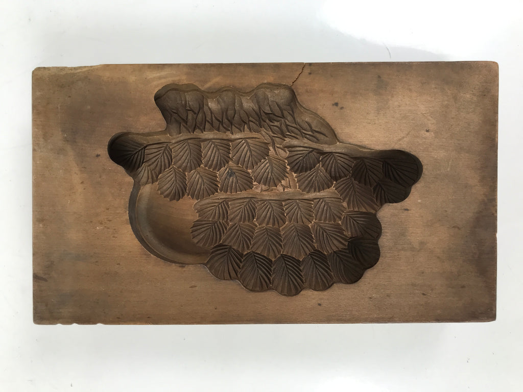 Japanese Wooden Kashigata Cake Mold Vtg Sweet Wagashi Pine Tree Matsu Kg684