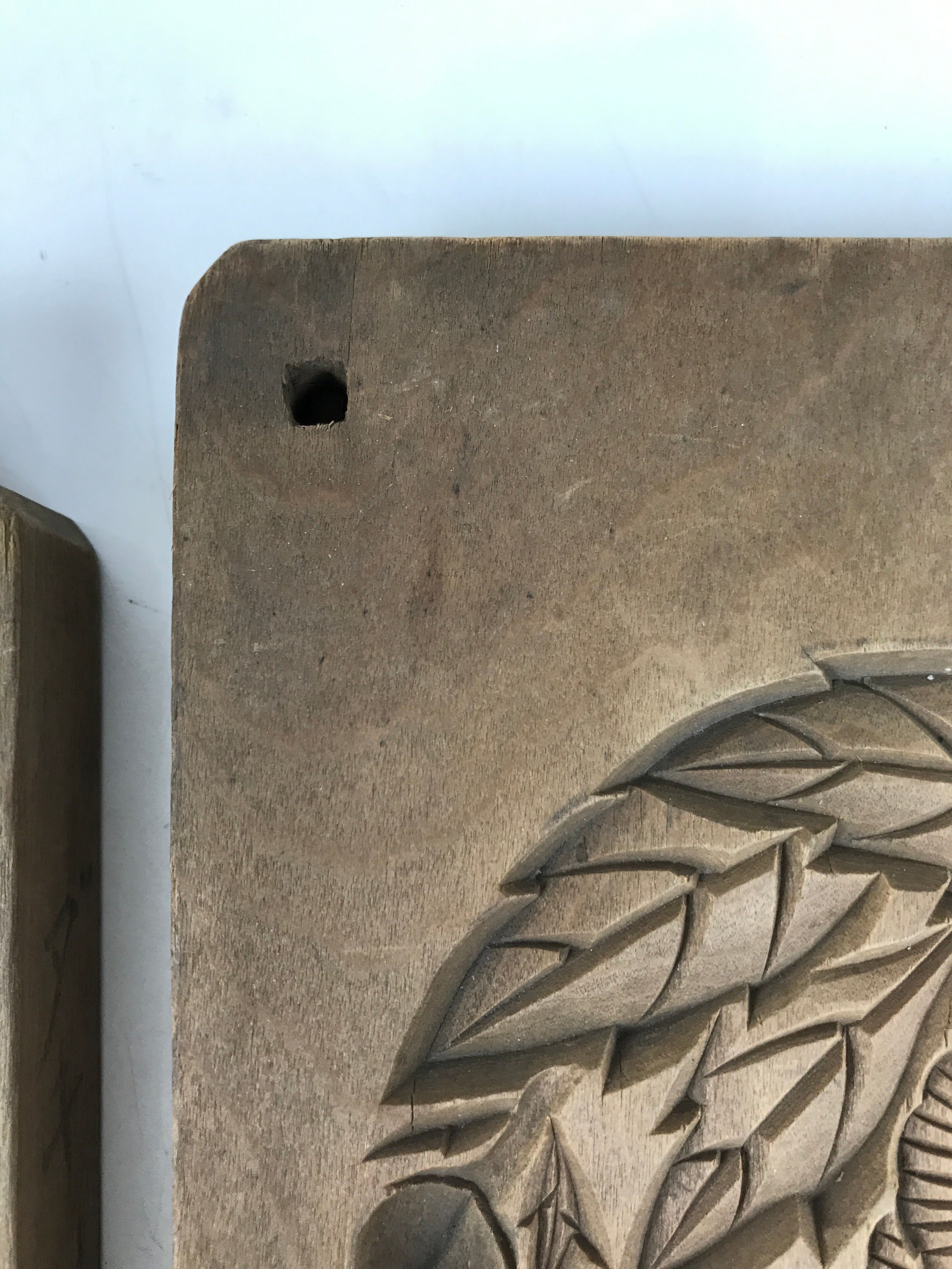 Japanese Wooden Kashigata Cake Mold Vtg Sweet Wagashi Reversible Mon Crest Kg671