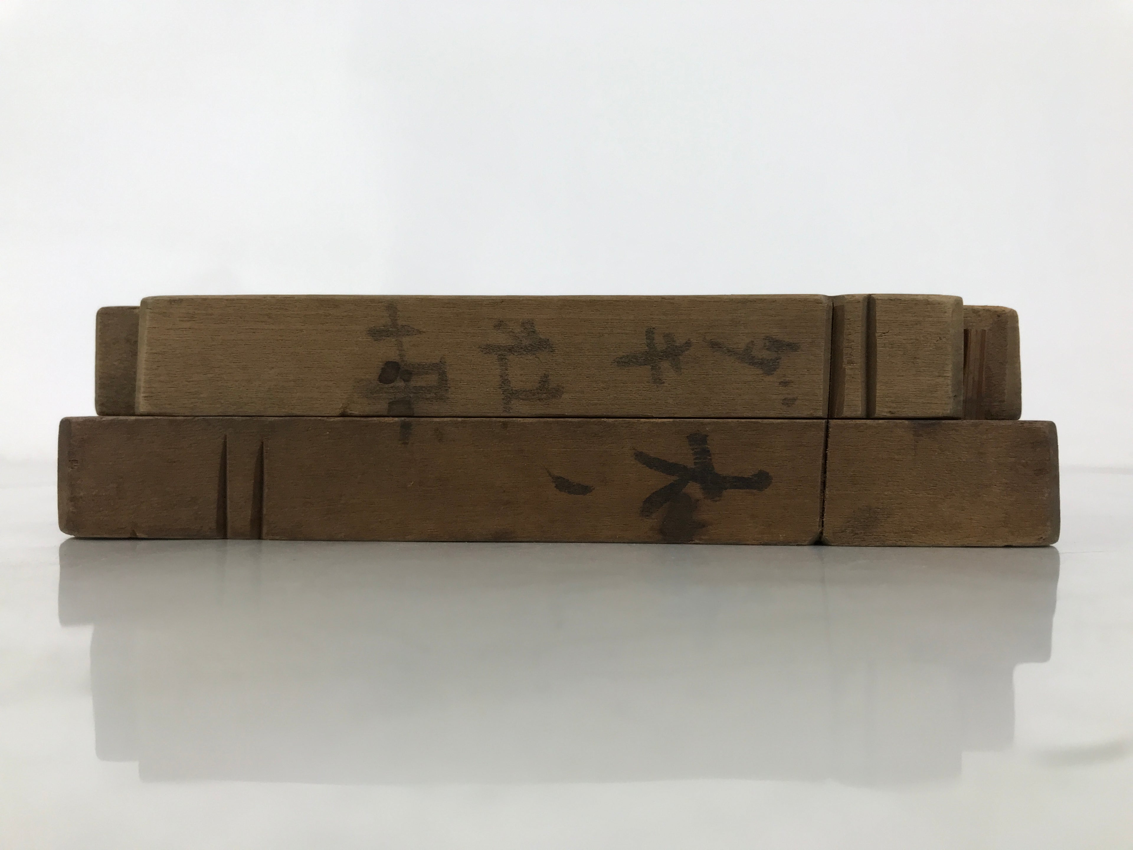 Japanese Wooden Kashigata Cake Mold Vtg Sweet Wagashi Reversible Mon Crest Kg671