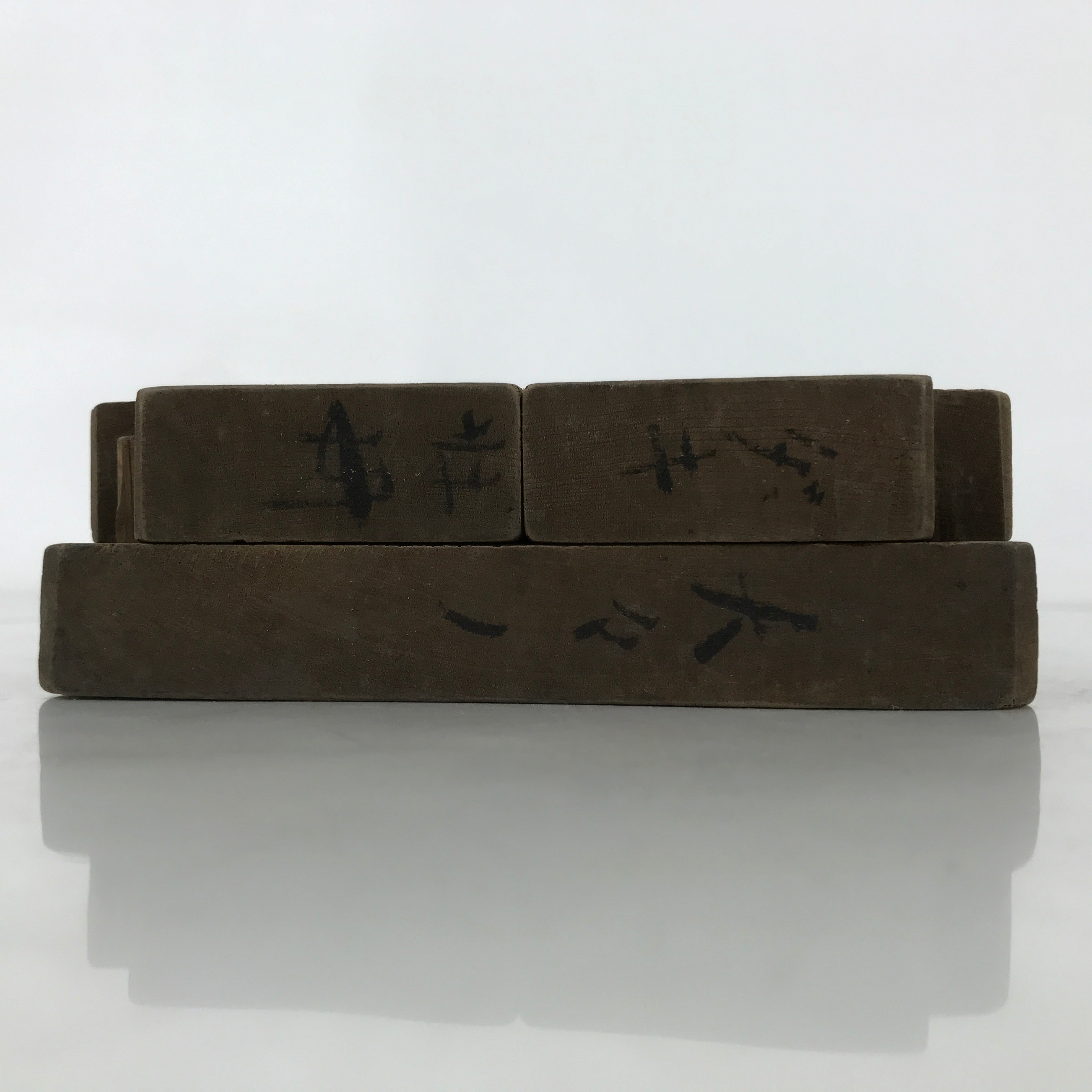 Japanese Wooden Kashigata Cake Mold Vtg Sweet Wagashi Reversible Mon Crest Kg671