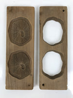 Japanese Wooden Kashigata Cake Mold Vtg Sweet Wagashi Shiitake Mushroom Kg668