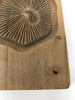 Japanese Wooden Kashigata Cake Mold Vtg Sweet Wagashi Shiitake Mushroom Kg668