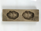 Japanese Wooden Kashigata Cake Mold Vtg Sweet Wagashi Shiitake Mushroom Kg750