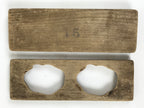 Japanese Wooden Kashigata Cake Mold Vtg Sweet Wagashi Shiitake Mushroom Kg750