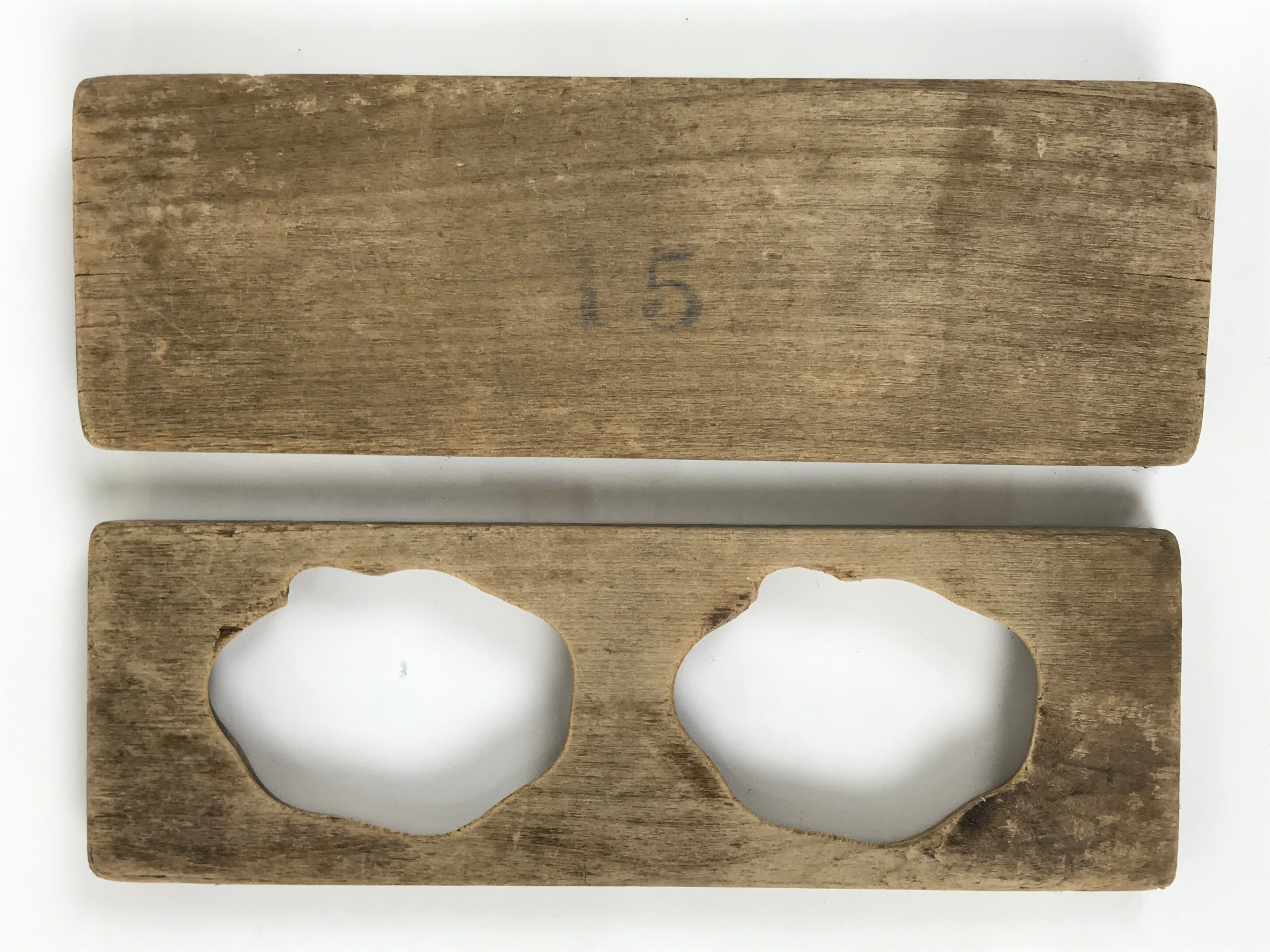 Japanese Wooden Kashigata Cake Mold Vtg Sweet Wagashi Shiitake Mushroom Kg750