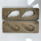 Japanese Wooden Kashigata Cake Mold Vtg Sweet Wagashi Shrimp Prawn Ebi Kg736