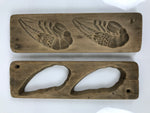 Japanese Wooden Kashigata Cake Mold Vtg Sweet Wagashi Shrimp Prawn Ebi Kg753