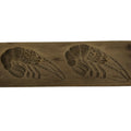 Japanese Wooden Kashigata Cake Mold Vtg Sweet Wagashi Shrimp Prawn Ebi Kg753