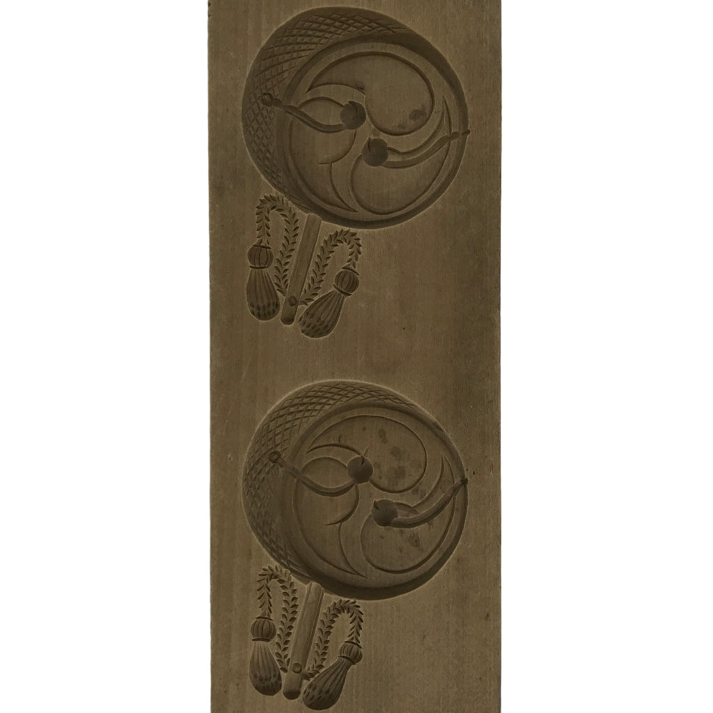 Japanese Wooden Kashigata Cake Mold Vtg Sweet Wagashi Small Taiko Drums Kg742