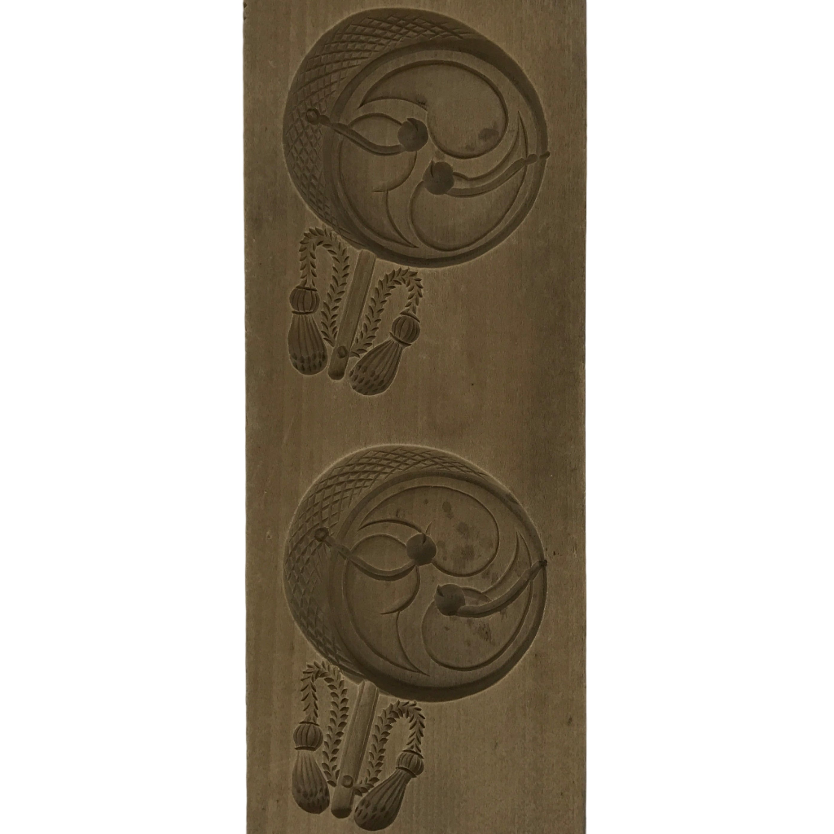 Japanese Wooden Kashigata Cake Mold Vtg Sweet Wagashi Small Taiko Drums Kg742