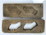 Japanese Wooden Kashigata Cake Mold Vtg Sweet Wagashi Warabi Bracken Fern Kg755