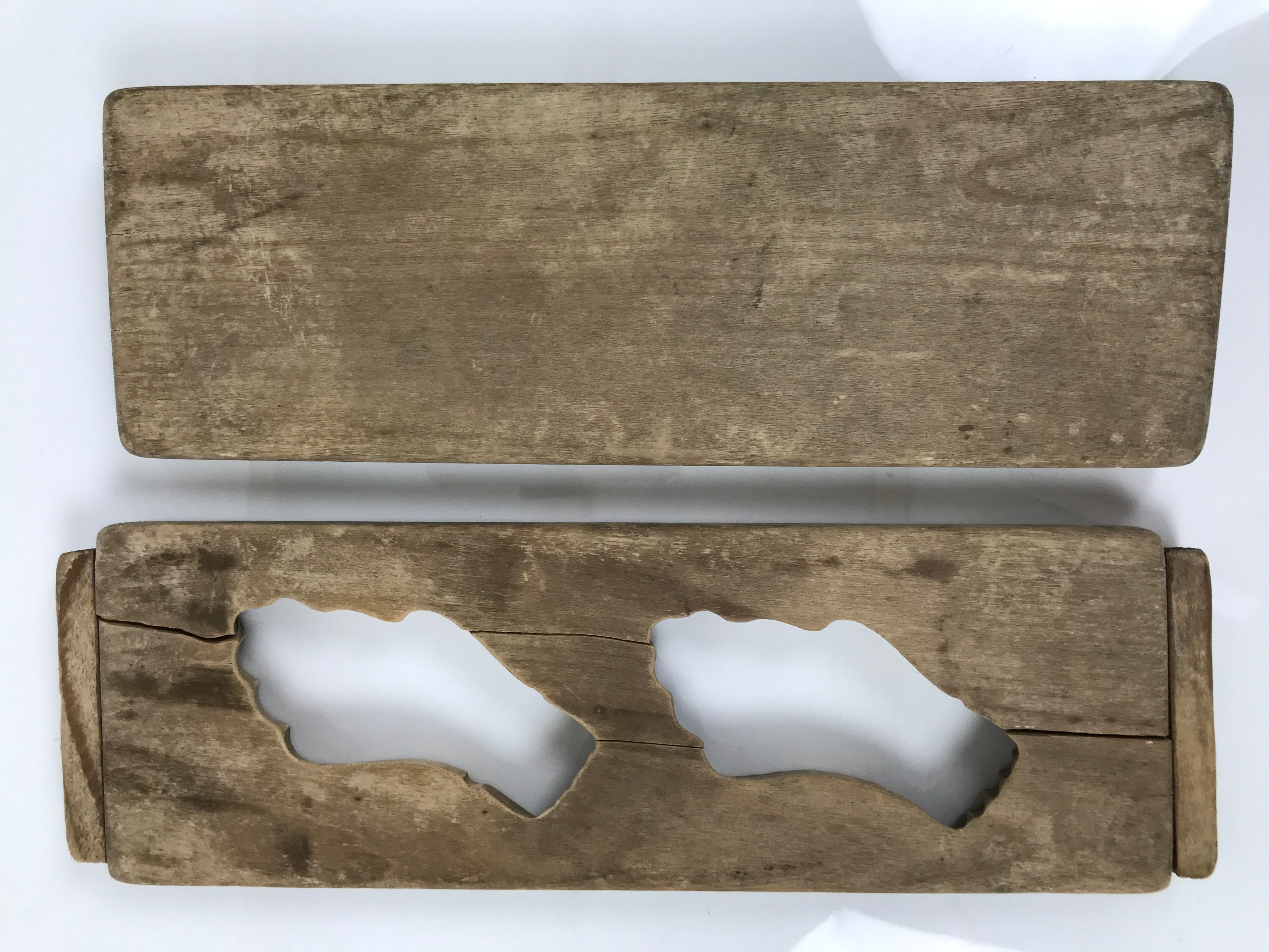 Japanese Wooden Kashigata Cake Mold Vtg Sweet Wagashi Warabi Bracken Fern Kg755