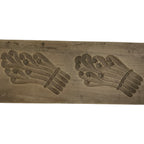 Japanese Wooden Kashigata Cake Mold Vtg Sweet Wagashi Warabi Bracken Fern Kg755