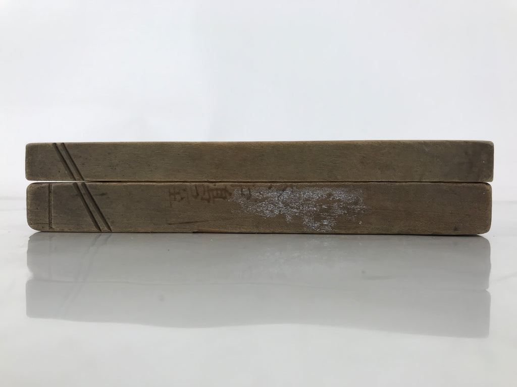 Japanese Wooden Kashigata Cake Mold Vtg Sweet Wagashi Warabi Plant Fern Kg666