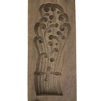 Japanese Wooden Kashigata Cake Mold Vtg Sweet Wagashi Warabi Plant Fern Kg666
