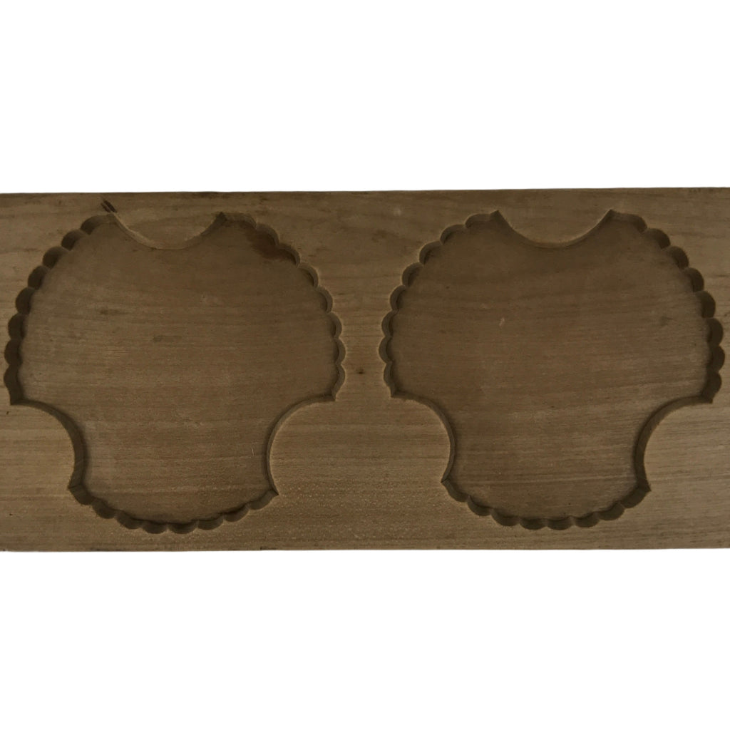 Japanese Wooden Kashigata Cake Mold Vtg Sweet Wagashi Yukiwa Snowflake Mon Kg743