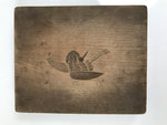 Japanese Wooden Kashigata Cake Mold Vtg Sweets Wagashi Crane Tsuru Bird Kg785